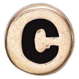 Christina Collect forgyldt 925 sterling sølv  Lille forgyldt sølv dot med C, model 603-G-C
